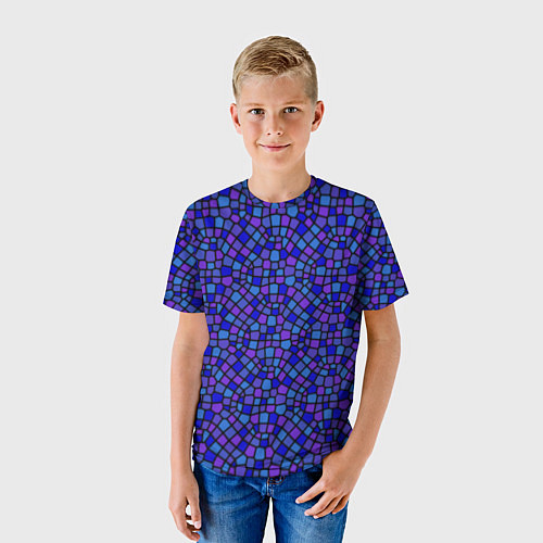 Детская футболка Паттерн витражной мозаики / 3D-принт – фото 3