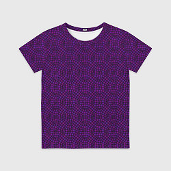 Футболка детская Паттерн сиреневой мозаики, цвет: 3D-принт