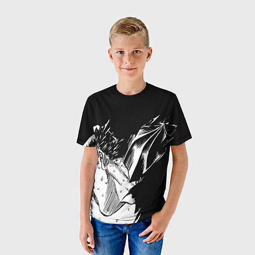 Детская футболка Берсерк Гатс в чёрных доспехах / 3D-принт – фото 3