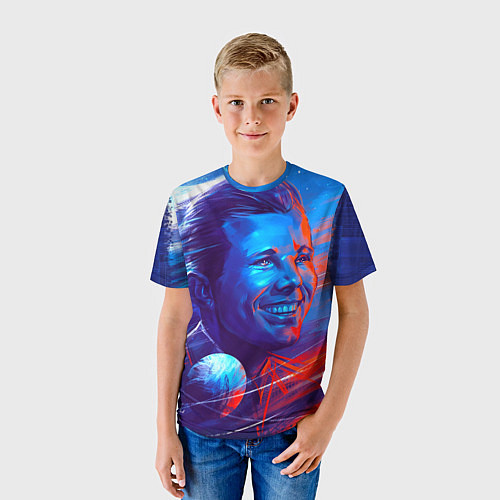 Детская футболка Улыбка Гагарина / 3D-принт – фото 3