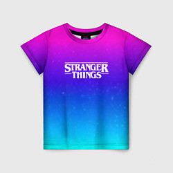 Футболка детская Stranger Things gradient colors, цвет: 3D-принт