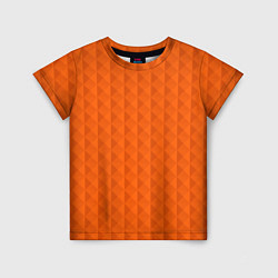 Футболка детская Объёмные пирамиды сочный апельсиновый, цвет: 3D-принт
