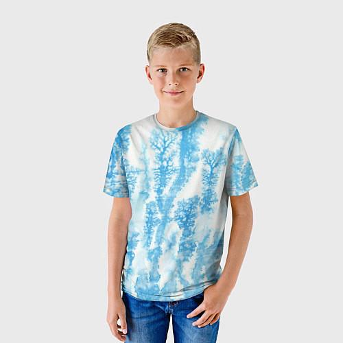 Детская футболка Морозный узор акварель / 3D-принт – фото 3