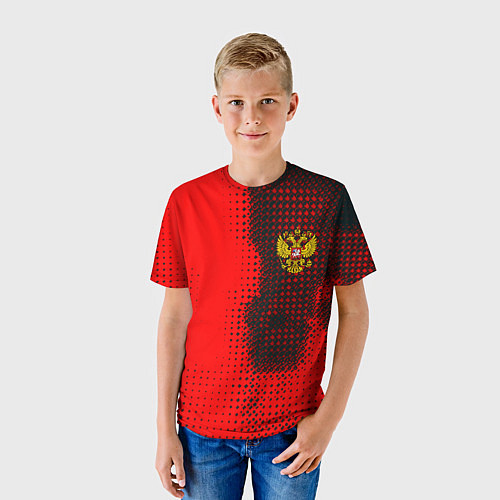 Детская футболка Россия герб спорт краски / 3D-принт – фото 3