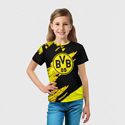 Футболка детская Боруссия Дортмунд желтый спорт, цвет: 3D-принт — фото 2