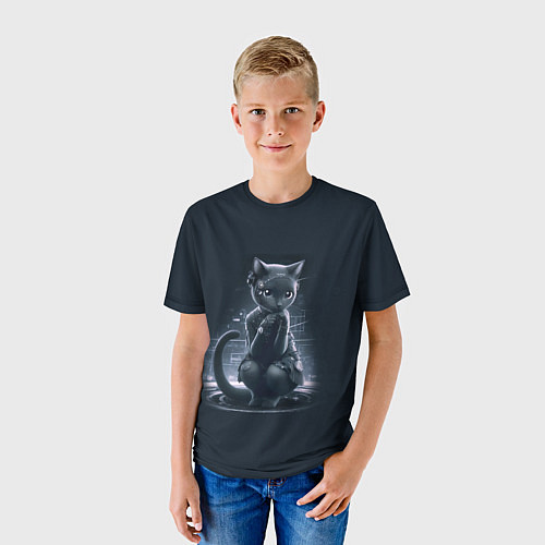 Детская футболка Sweet cat - cyberpunk / 3D-принт – фото 3