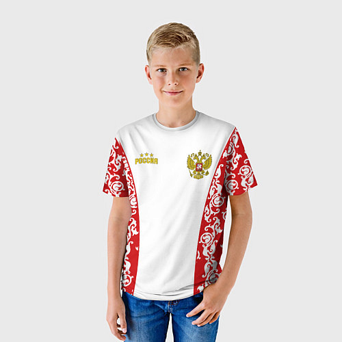 Детская футболка Сборная России с узором / 3D-принт – фото 3