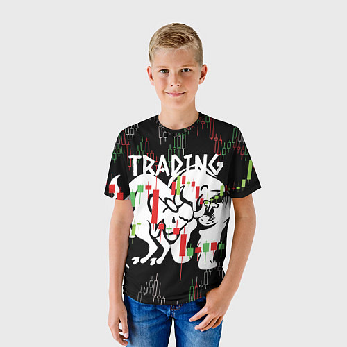 Детская футболка Трейдинг быков и медведей / 3D-принт – фото 3