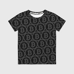 Футболка детская Биткоин патерн, цвет: 3D-принт