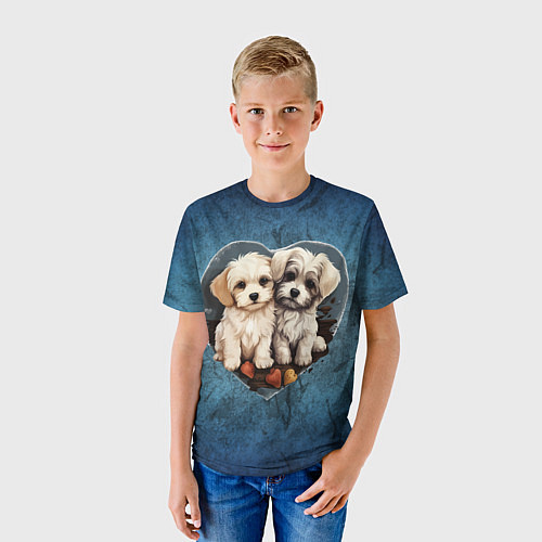 Детская футболка Пара болонок / 3D-принт – фото 3