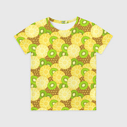 Футболка детская Фрукты - ананас и киви, цвет: 3D-принт