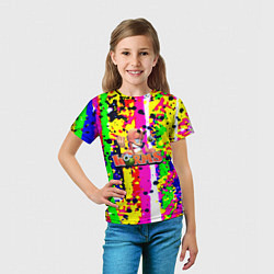 Футболка детская Worms true colors, цвет: 3D-принт — фото 2