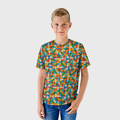 Детская футболка Плитки тетриса / 3D-принт – фото 3