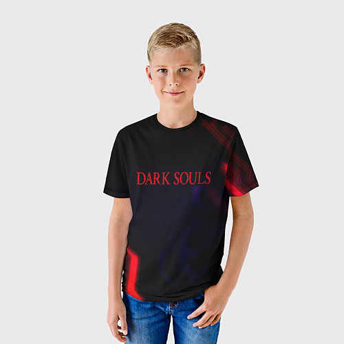 Детская футболка Darksouls geometry cybergame / 3D-принт – фото 3