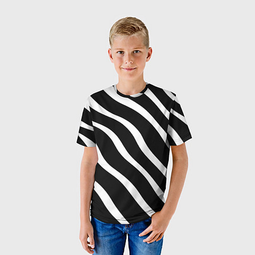 Детская футболка Зебра полосы / 3D-принт – фото 3