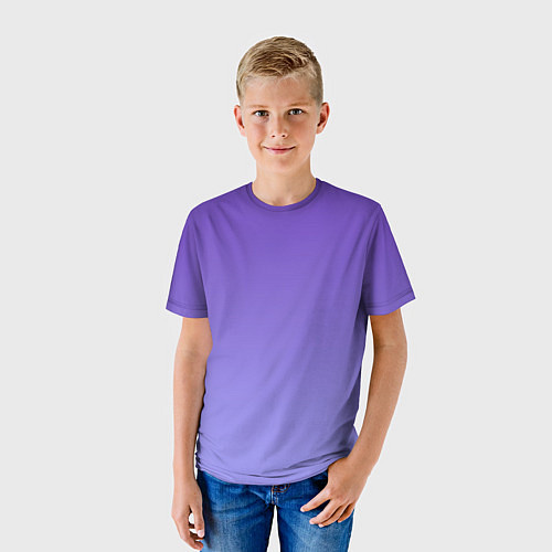 Детская футболка Светлый фиолетовый градиент / 3D-принт – фото 3