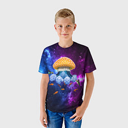 Футболка детская Space mushroom, цвет: 3D-принт — фото 2