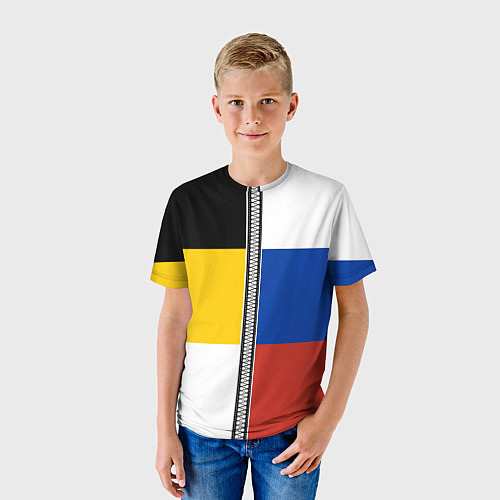 Детская футболка Россия - патриот / 3D-принт – фото 3