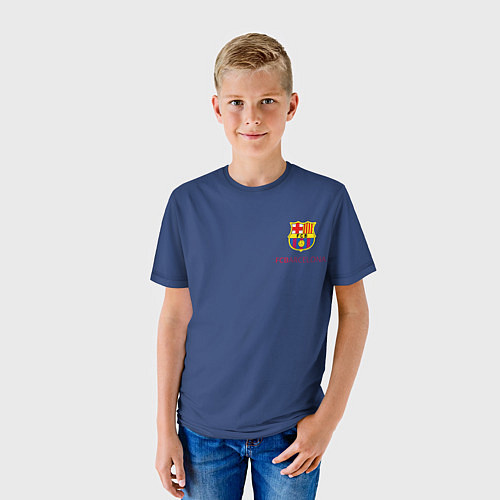 Детская футболка Месси - 10 номер футбольный клуб Барселона / 3D-принт – фото 3