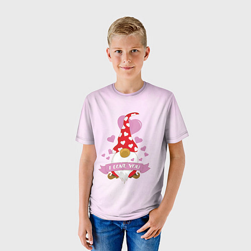 Детская футболка Твой гномик любит тебя / 3D-принт – фото 3