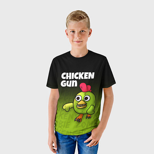 Детская футболка Chicken Gun - Zombie Chicken / 3D-принт – фото 3