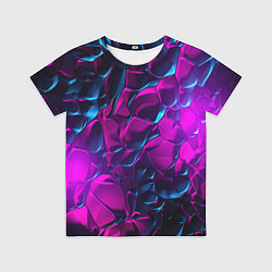 Детская футболка Кислотная яркая абстракция в камуфляжном стиле фио