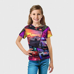 Футболка детская GTA style cars, цвет: 3D-принт — фото 2