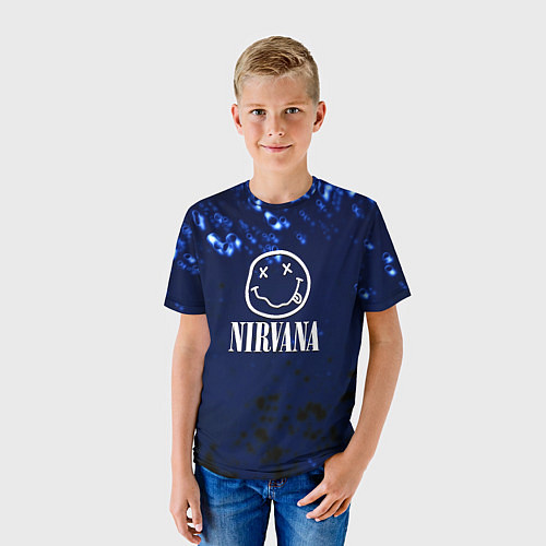 Детская футболка Nirvana рок краски / 3D-принт – фото 3