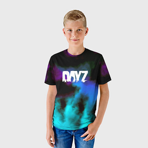 Детская футболка Dayz неоновый космос / 3D-принт – фото 3