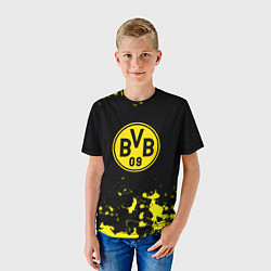 Футболка детская Borussia краски жёлтые, цвет: 3D-принт — фото 2