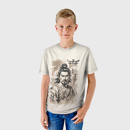 Детская футболка Vintage samurai / 3D-принт – фото 3