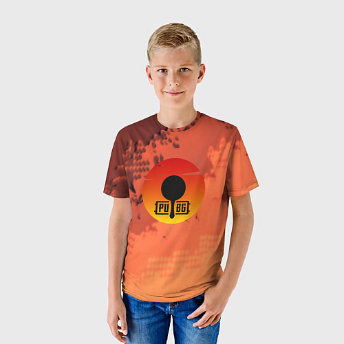 Детская футболка PUBG game orange / 3D-принт – фото 3