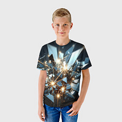 Футболка детская Текстура с осколками, цвет: 3D-принт — фото 2