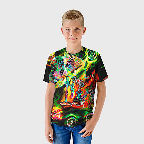 Детская футболка Хамелеон и стихии / 3D-принт – фото 3