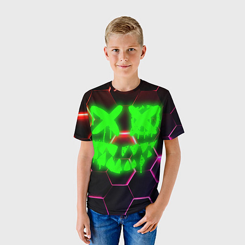 Детская футболка Монстр из неона / 3D-принт – фото 3