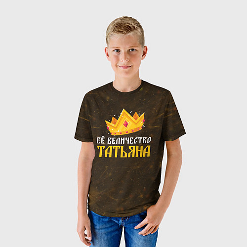 Детская футболка Корона её величество Татьяна / 3D-принт – фото 3