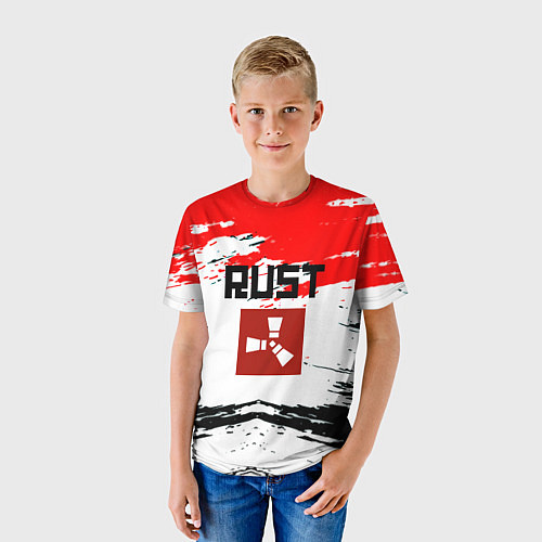 Детская футболка RUST краски текстура / 3D-принт – фото 3