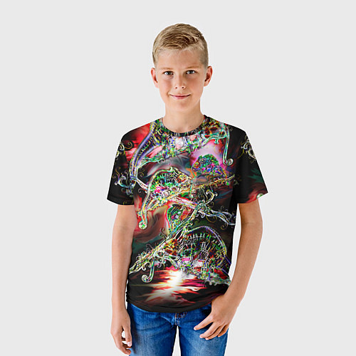 Детская футболка Хамелеоновый рейв / 3D-принт – фото 3