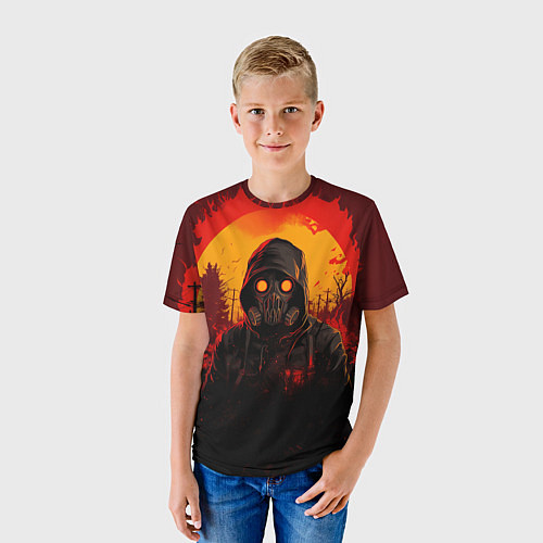 Детская футболка Stalker 2 fire ghost / 3D-принт – фото 3