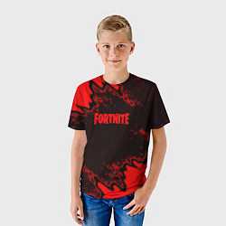Футболка детская Fortnite game colors red, цвет: 3D-принт — фото 2