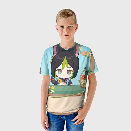 Детская футболка Genshin Impact Тигнари / 3D-принт – фото 3