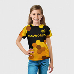 Футболка детская Palworld - gold gradient посередине, цвет: 3D-принт — фото 2