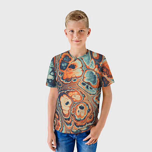 Детская футболка Абстрактный разноцветный узор / 3D-принт – фото 3
