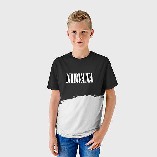 Детская футболка Nirvana текстура / 3D-принт – фото 3