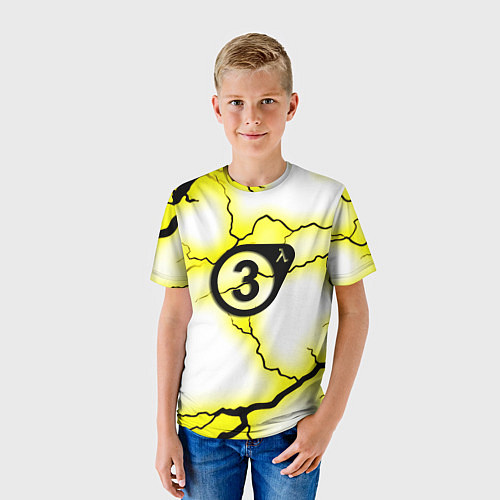Детская футболка Half life 3 текстура / 3D-принт – фото 3