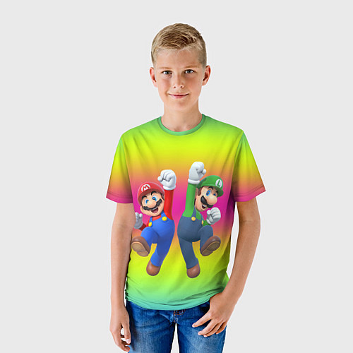 Детская футболка Братья Марио / 3D-принт – фото 3