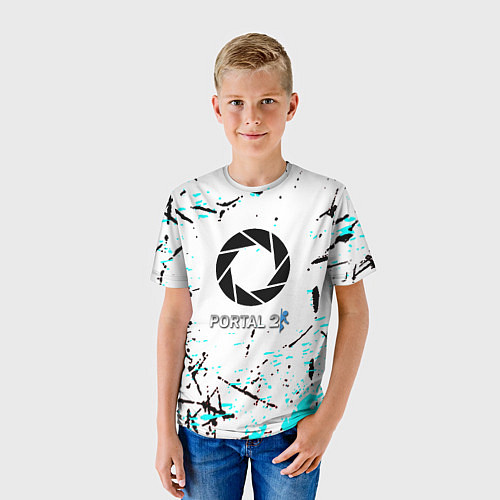 Детская футболка Portal краски / 3D-принт – фото 3