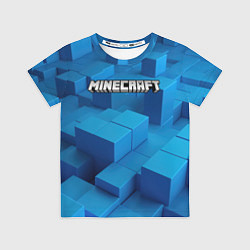 Футболка детская Minecraft синие плиты, цвет: 3D-принт