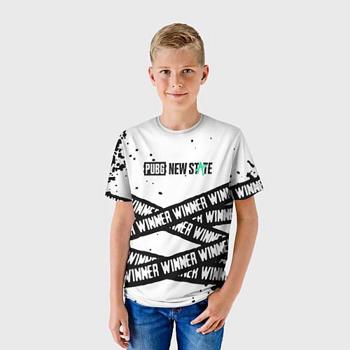 Детская футболка Pubg текстура полосы / 3D-принт – фото 3
