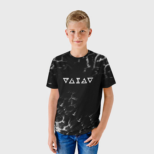 Детская футболка Ведьмак текстура броня / 3D-принт – фото 3